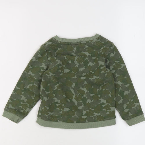 FatFace Unisex Green Camouflage Pullover, 12-18M T-Shirt