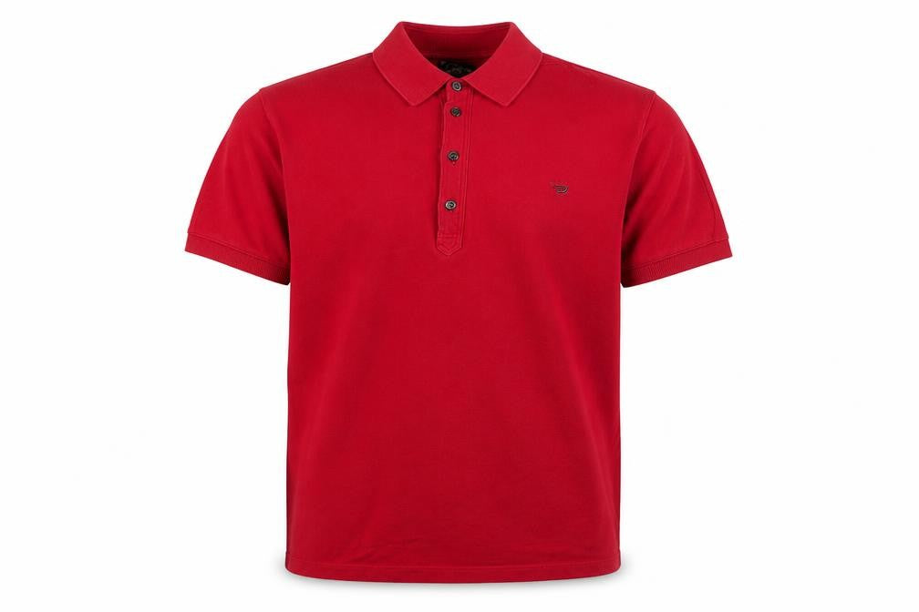 Front view of Diesel Men's Red Polo Shirt, size S