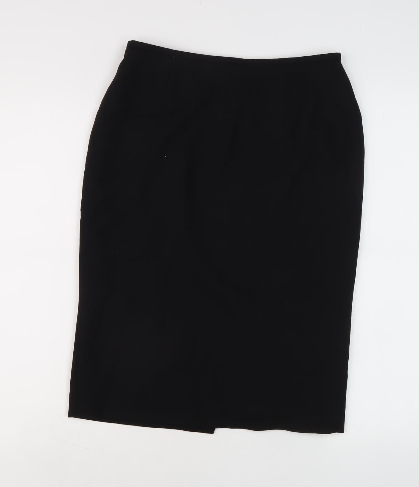 Edina Women's Black Midi Pencil Skirt Size 10