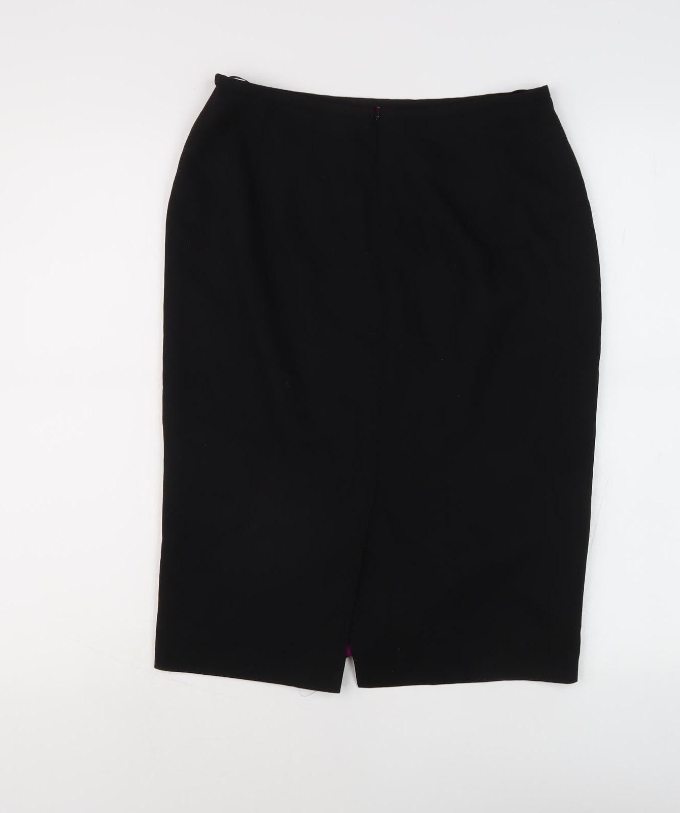 Edina Women's Black Midi Pencil Skirt Size 10