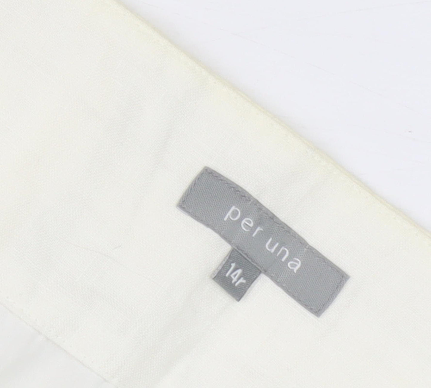 Marks and Spencer Women's Ivory A-Line Midi Skirt, Size 14