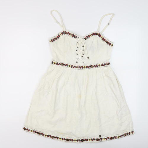 Superdry Women's Ivory Slip Dress Size 8