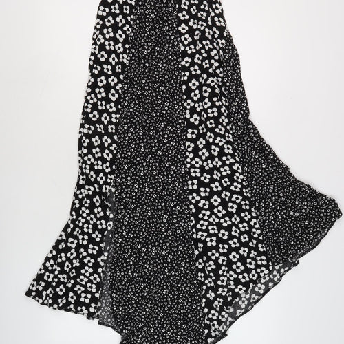 ASOS Women's Black Floral Midi Skirt, Size 12