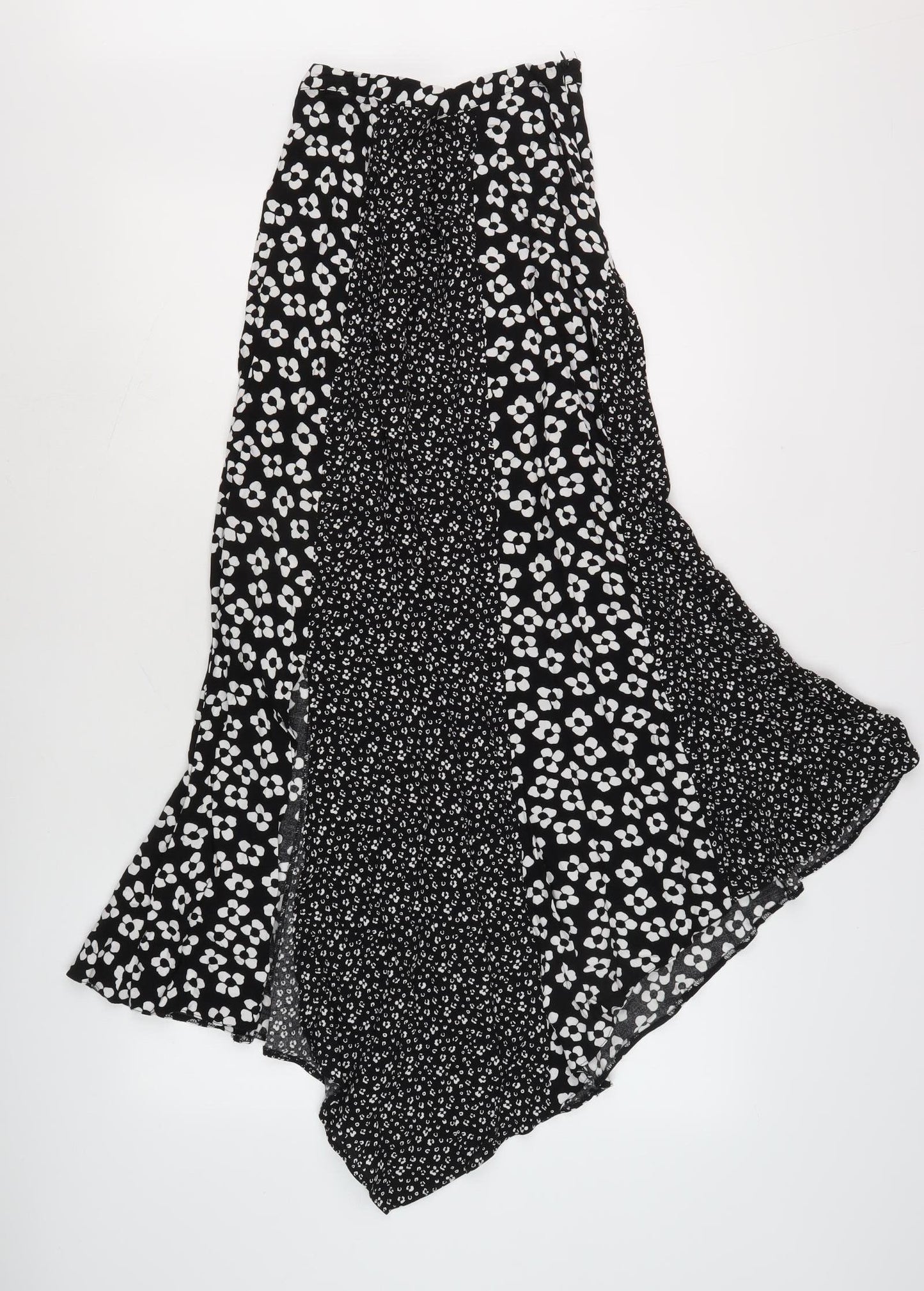 ASOS Women's Black Floral Midi Skirt, Size 12