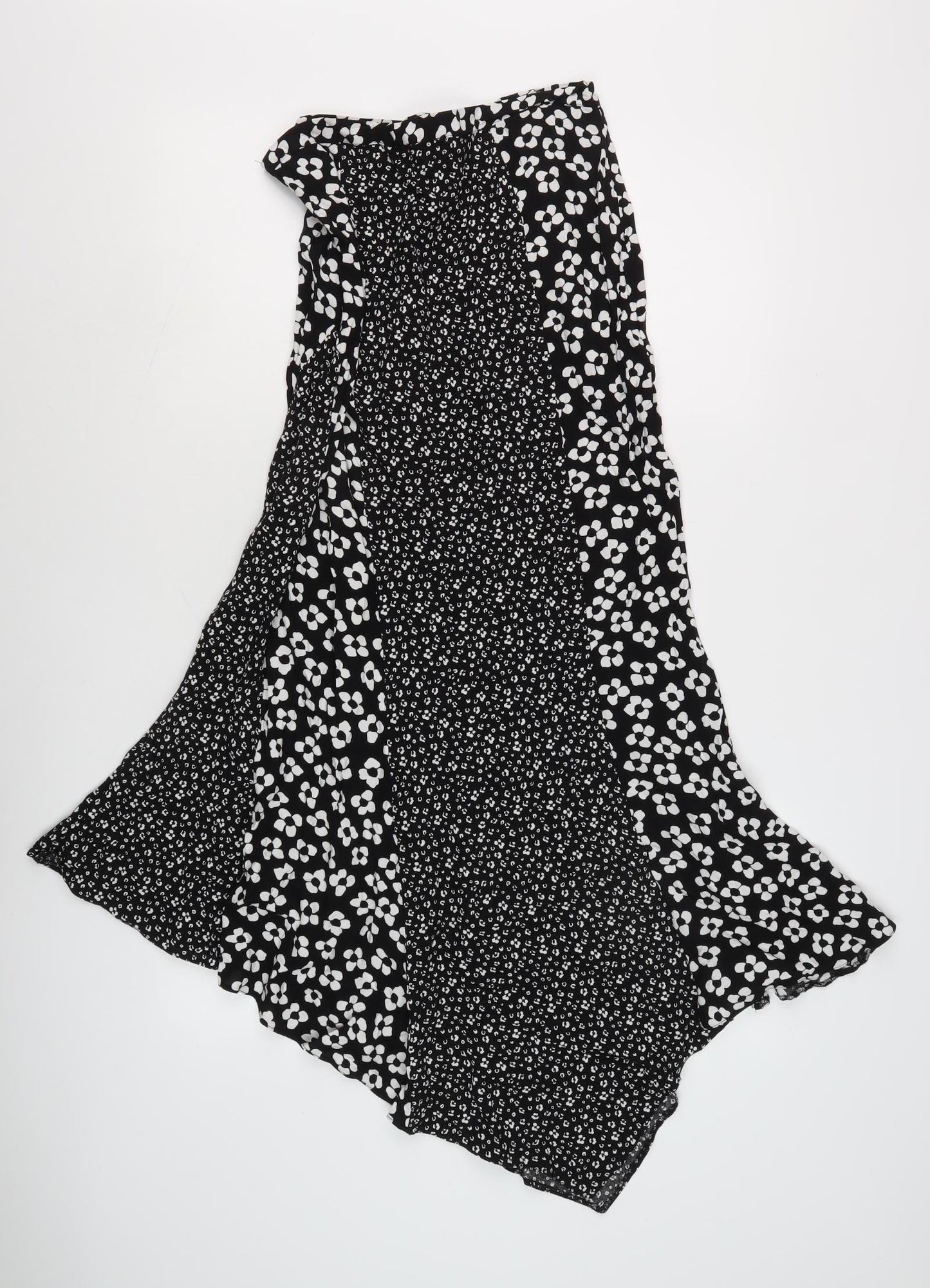 ASOS Women's Black Floral Midi Skirt, Size 12