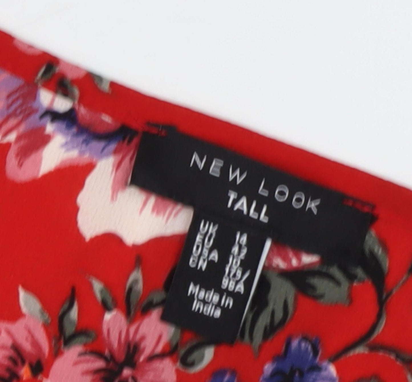 New Look Women's Red Floral Tall Playsuit - Size 14