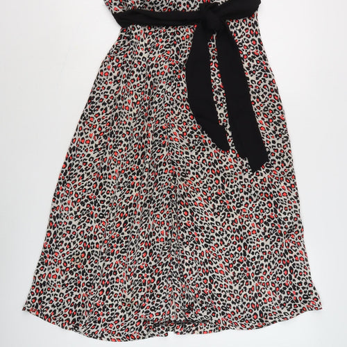 Zara Women's Multicoloured Animal Print Skirt M