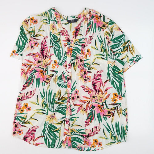 ISLE Essentials Women's Multicoloured Floral Blouse, Size 16