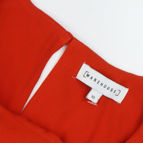 Warehouse Women's Red Shift Dress Size 10