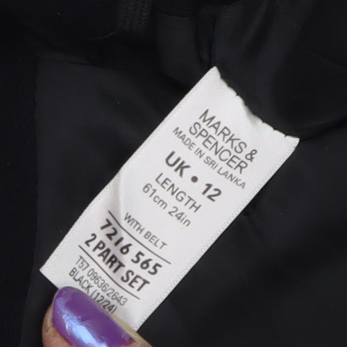 Marks and Spencer Women's Black Pencil Skirt Size 12