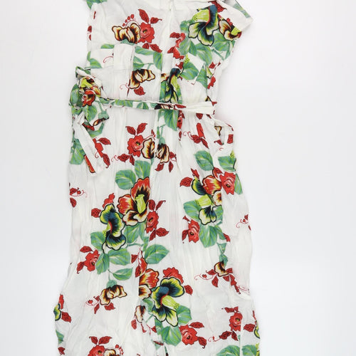Warehouse Women's Multicoloured Floral Dress Size 10