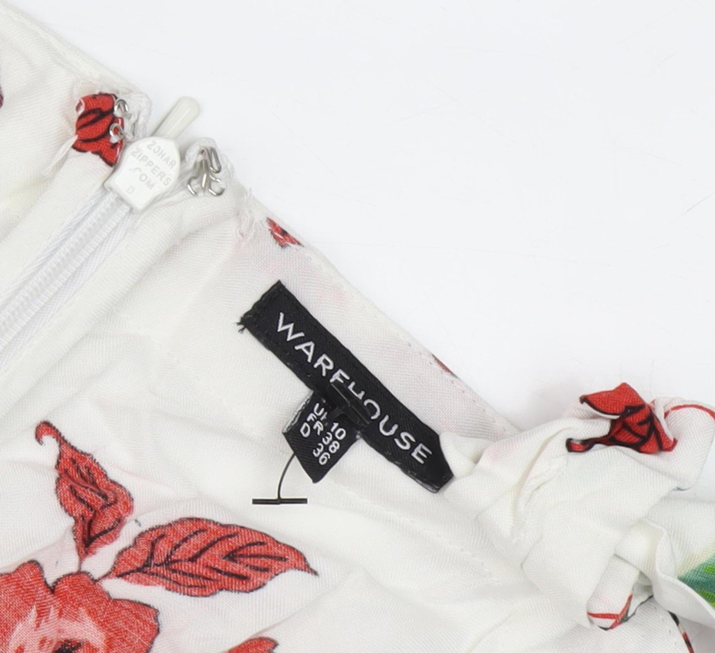 Warehouse Women's Multicoloured Floral Dress Size 10