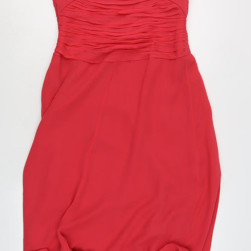 Coast Women's Red Silk Sheath Dress Size 12