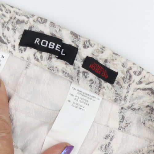 Robel Women's Multicoloured Trousers Size 6 with Animal Print