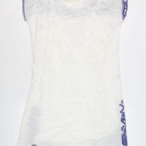 Solitaire Women's Ivory Embroidered Dress M