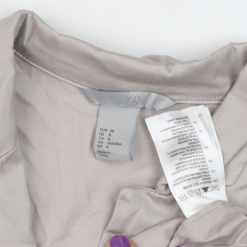 H&M Women's Beige Shirt Dress, Size 10, Collared