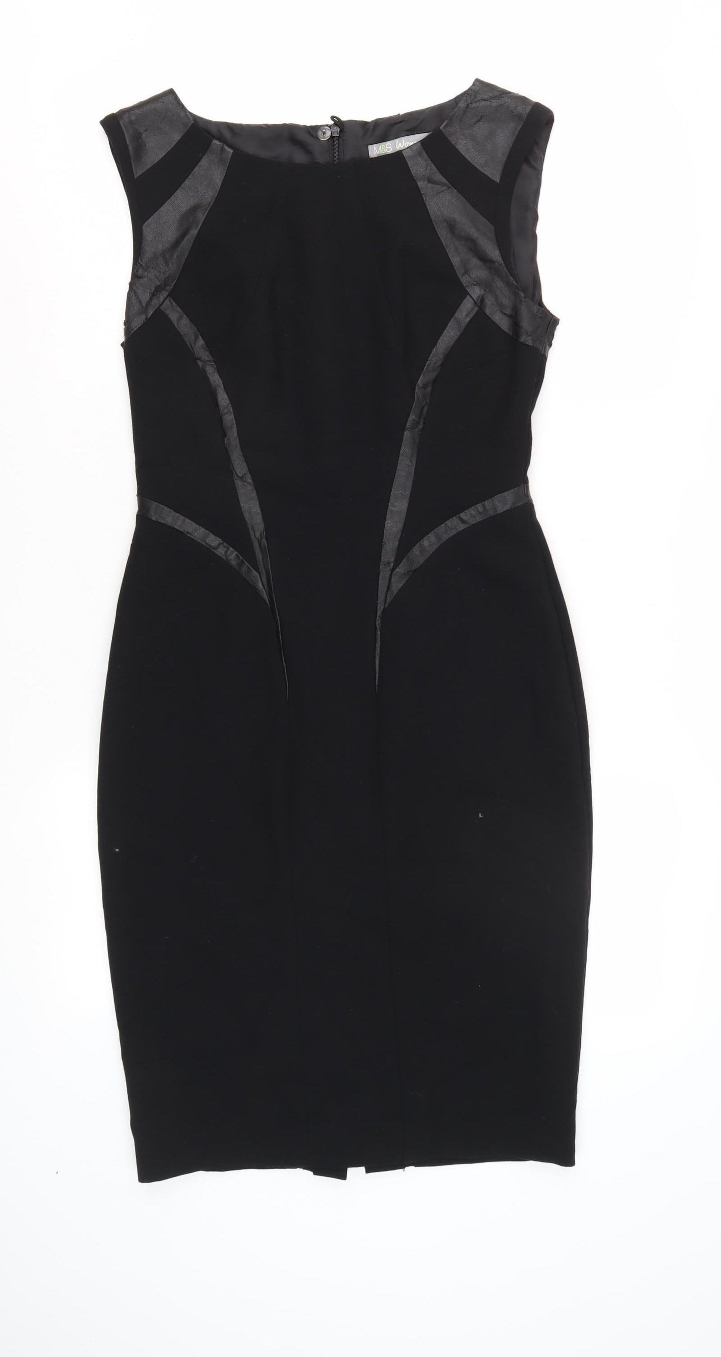 Marks and Spencer Black Sheath Dress Size 8 Women