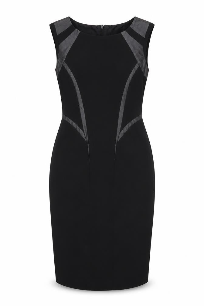 Front view of Marks & Spencer Black Sheath Dress, size 8, Women