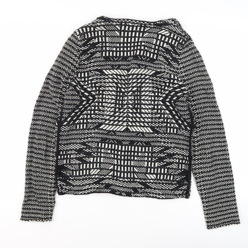 H&M Women's Black Geometric Jacket - Size S