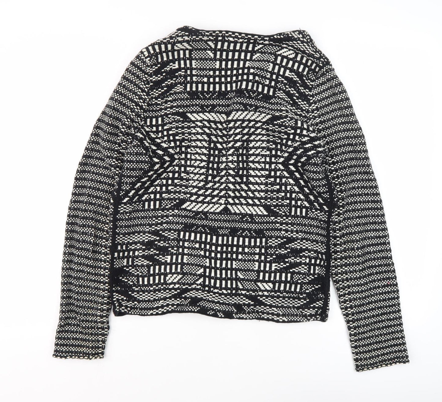 H&M Women's Black Geometric Jacket - Size S