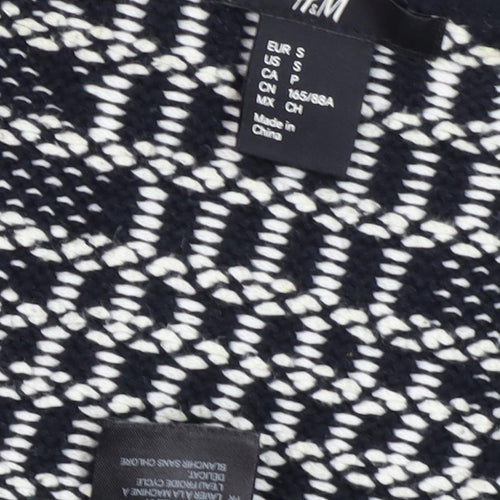 H&M Women's Black Geometric Jacket - Size S