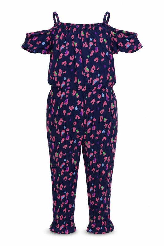 Next Girls Multicoloured Floral Short Sleeve Jumpsuit 7 Years