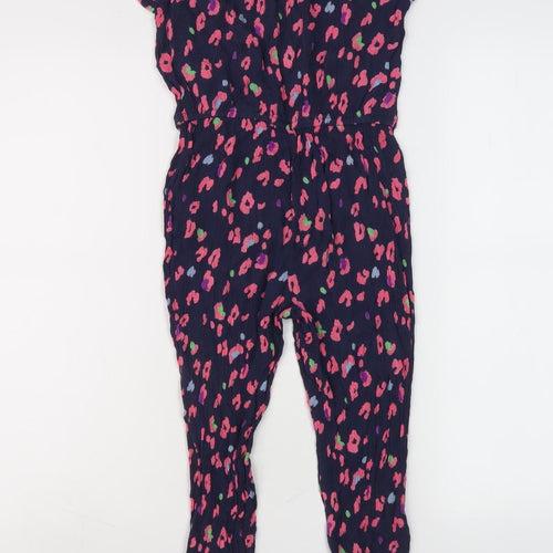 Next Girls Multicoloured Floral Short Sleeve Jumpsuit 7 Years