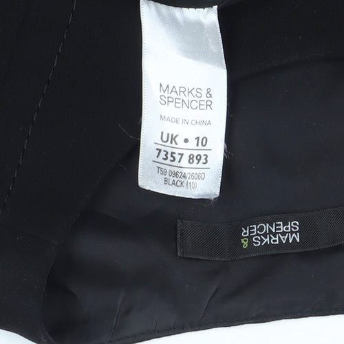 Marks and Spencer Black Sheath Dress, Size 10, Women