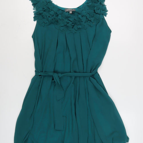 Apricot Women's Green A-Line Chiffon Dress L/XL