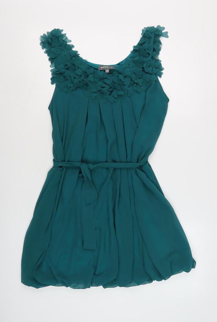 Apricot Women's Green A-Line Chiffon Dress L/XL