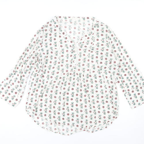 FatFace Women’s Ivory Floral Tunic Blouse Size 14