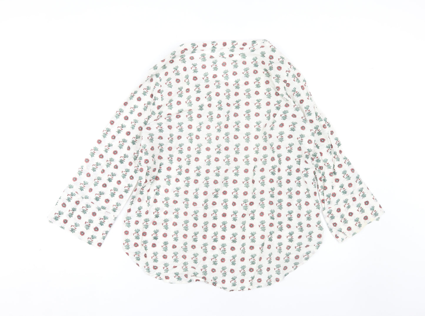 FatFace Women’s Ivory Floral Tunic Blouse Size 14