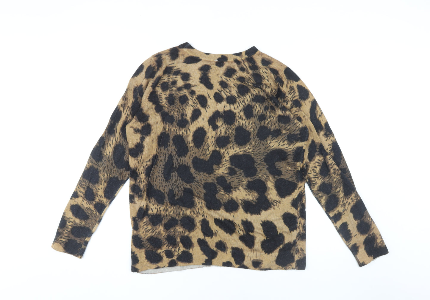 Wallis Women's Brown Animal Print Pullover, Size 16