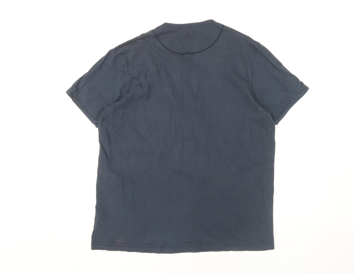 Pretty Green Men's Blue Graphic T-Shirt XL