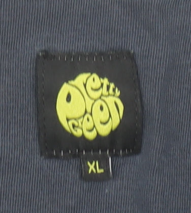 Pretty Green Men's Blue Graphic T-Shirt XL