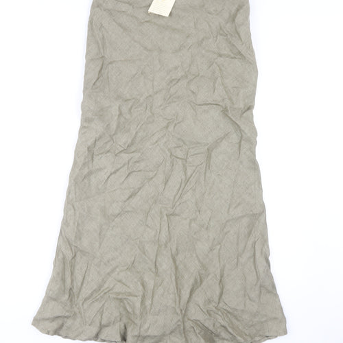 Kaliko Women's Beige Long Linen Skirt Size 10