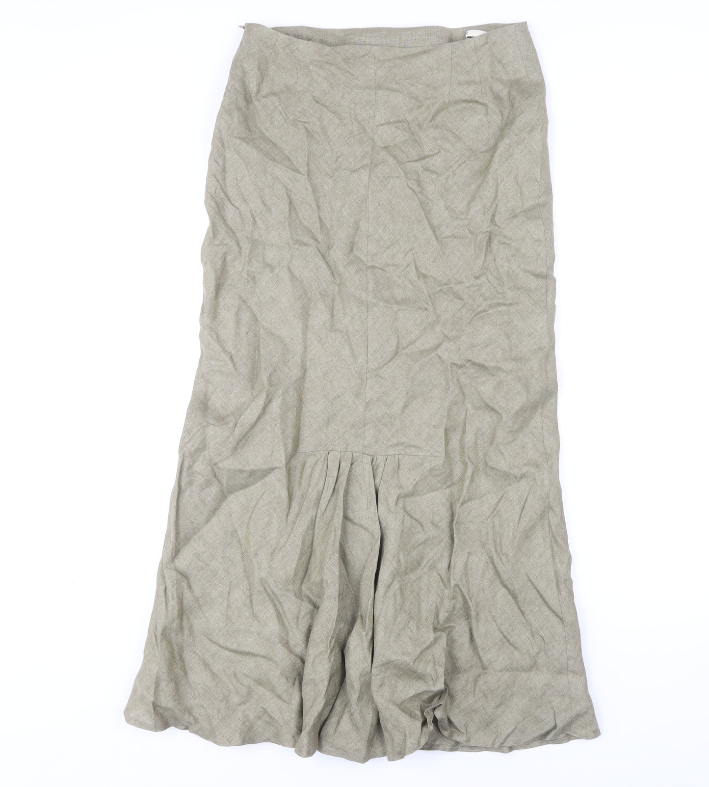 Kaliko Women's Beige Long Linen Skirt Size 10