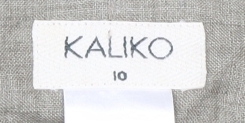 Kaliko Women's Beige Long Linen Skirt Size 10