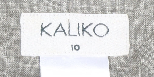 Kaliko Women's Beige Long Linen Skirt Size 10