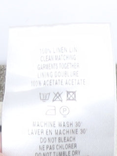 Kaliko Women's Beige Long Linen Skirt Size 10