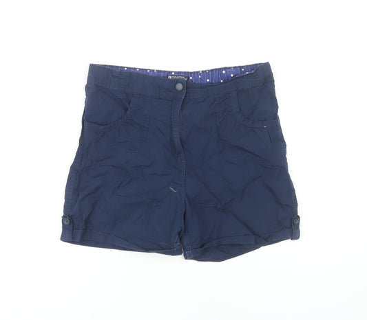 Mountain Warehouse Girls Blue Shorts 11-12 Years with Pockets