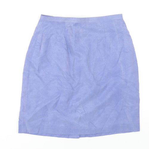 Monsoon Women's Purple Knee-Length Pencil Skirt Size 12