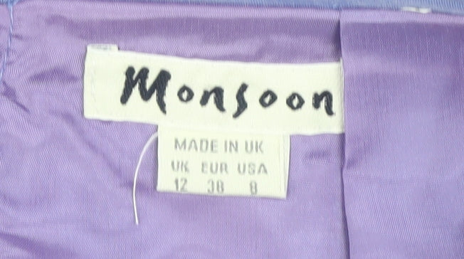 Monsoon Women's Purple Knee-Length Pencil Skirt Size 12