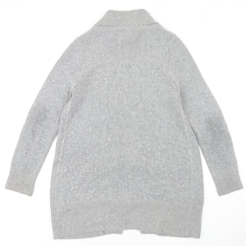 Maine New England Women's Grey Open Front Cardigan Size 14, Knitwear