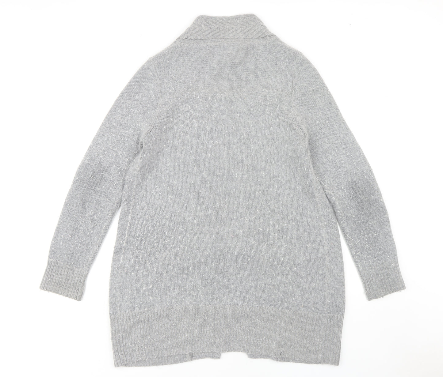 Maine New England Women's Grey Open Front Cardigan Size 14, Knitwear