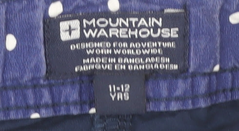 Mountain Warehouse Girls Blue Shorts, Size 11-12 Years