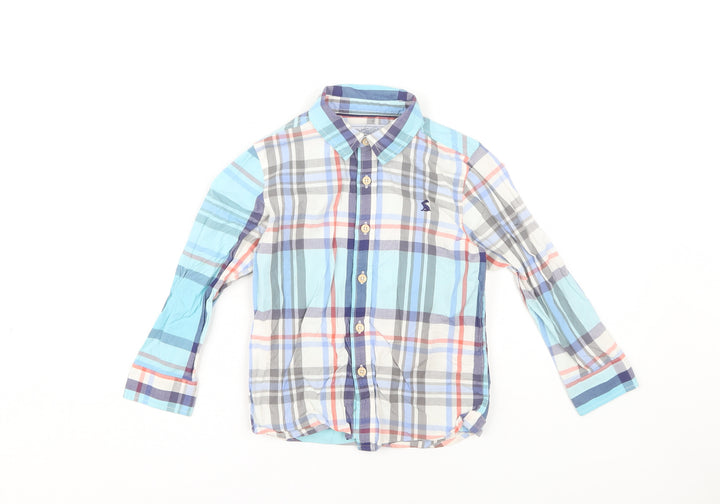 Joules Boys Multicoloured Button-Up Plaid Shirt 5 Years