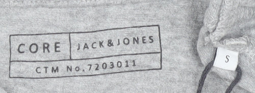 Jack & Jones Men's Grey Crew Neck T-Shirt, Size S