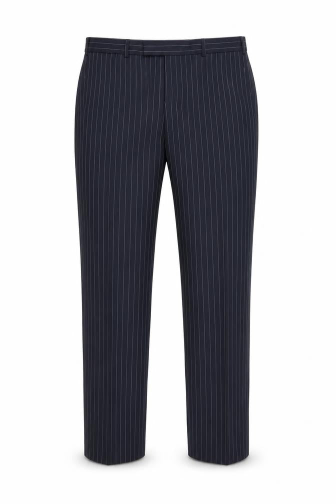 Front view of Next Men's Black Dress Pants, 38 L, Formal Wool Trousers