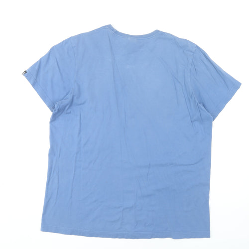 Adidas Men's Blue Graphic Print T-Shirt, Medium